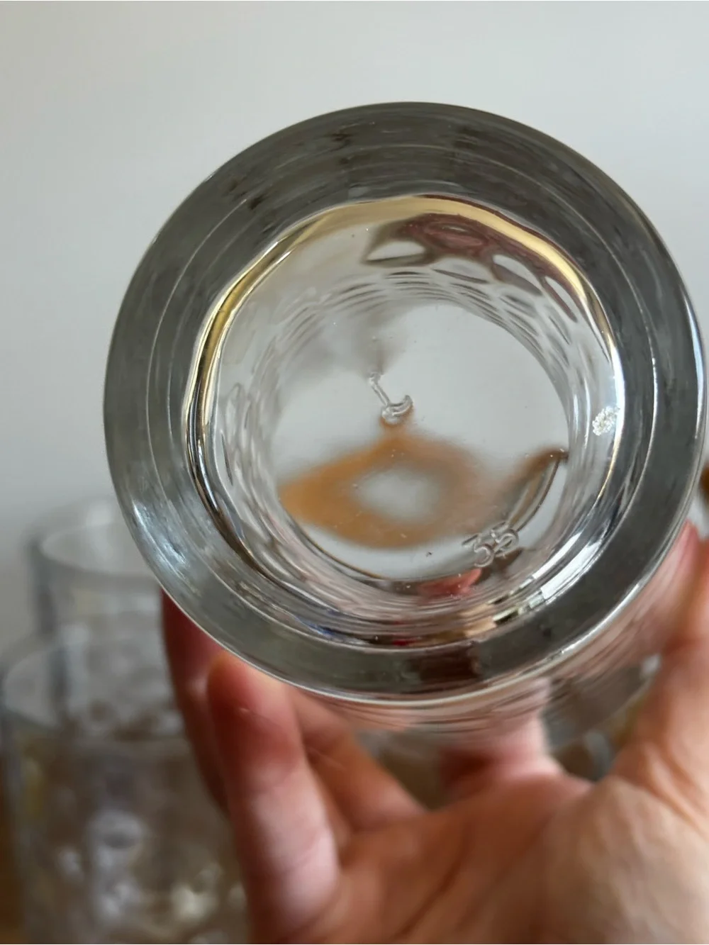 Clear Textured Glass Tumbler Set - 4 Pack